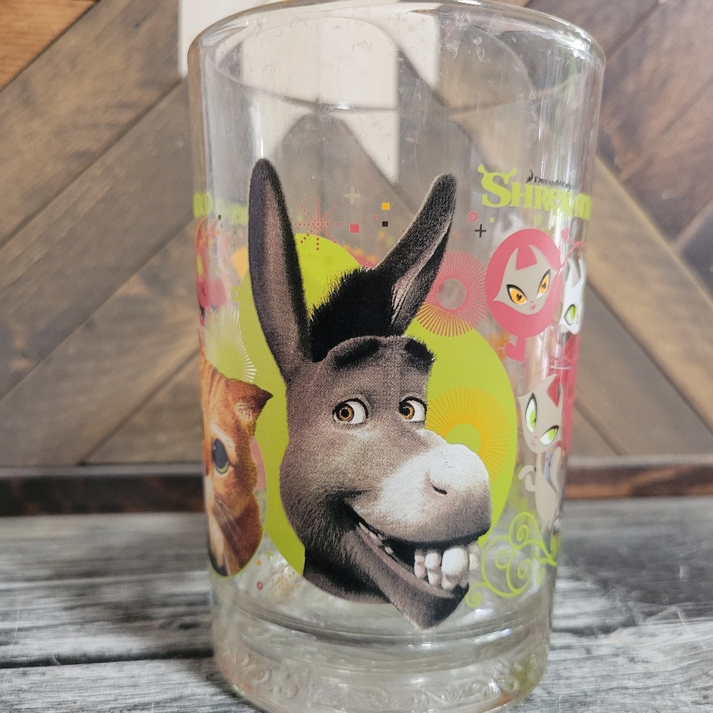Shrek Character Glass with Donkey Design McDonald's